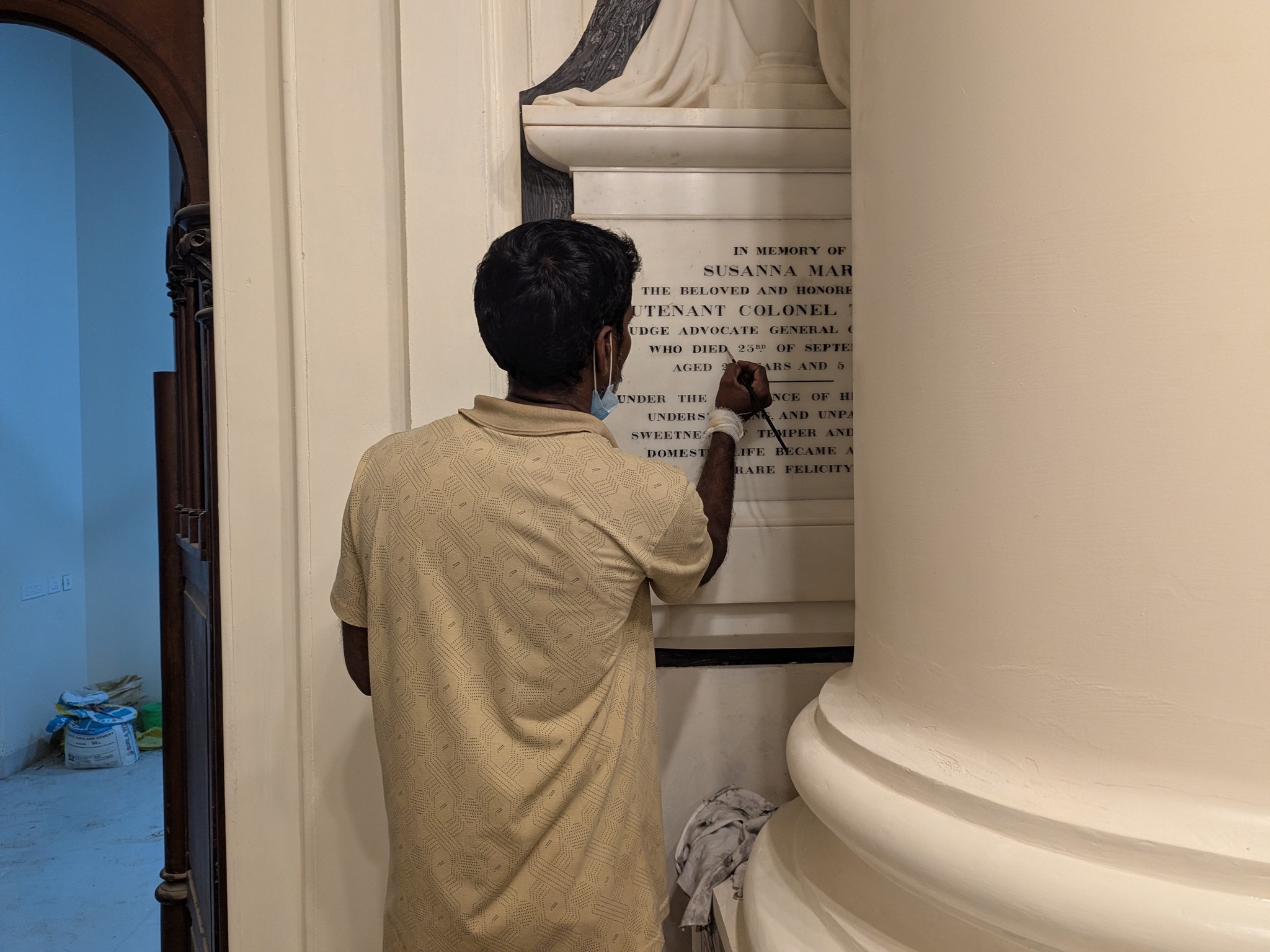Artisan working on wood