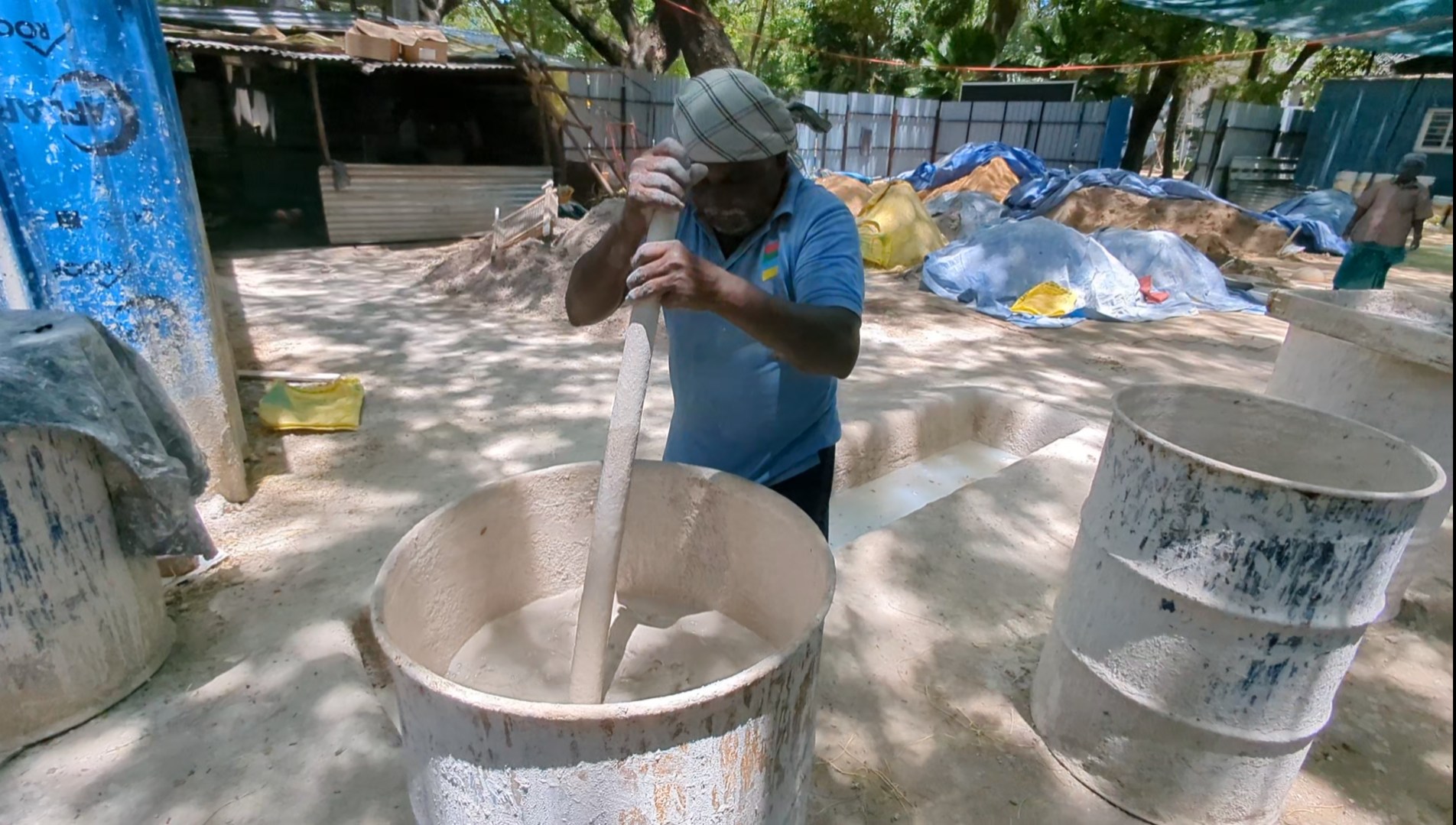 Artisan working on wood