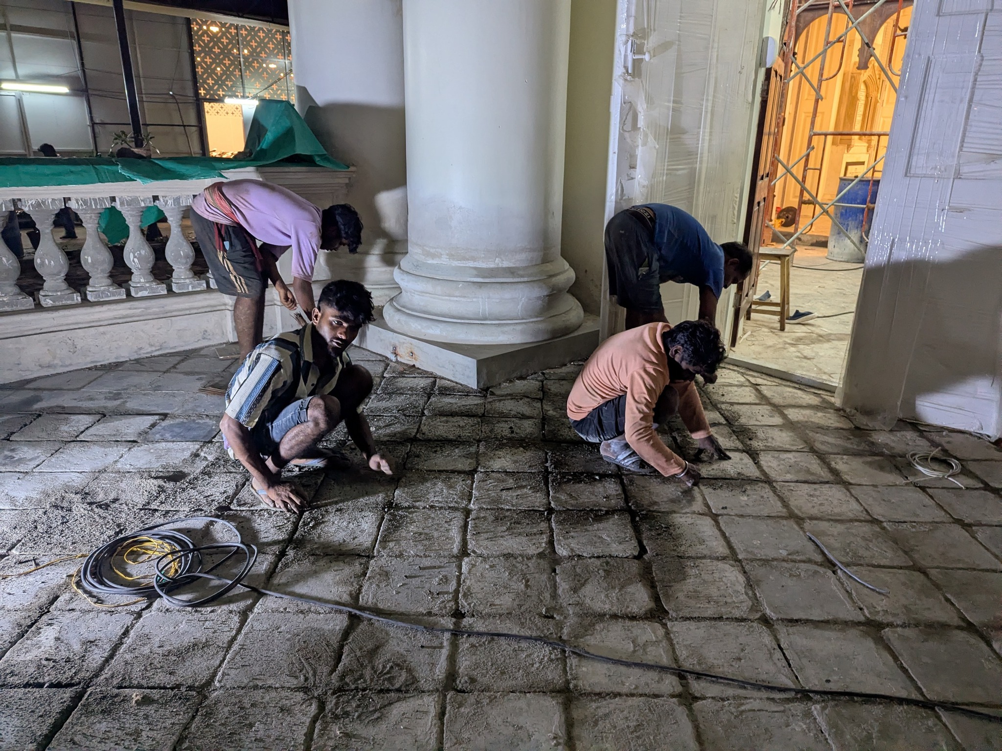 Artisan working on wood
