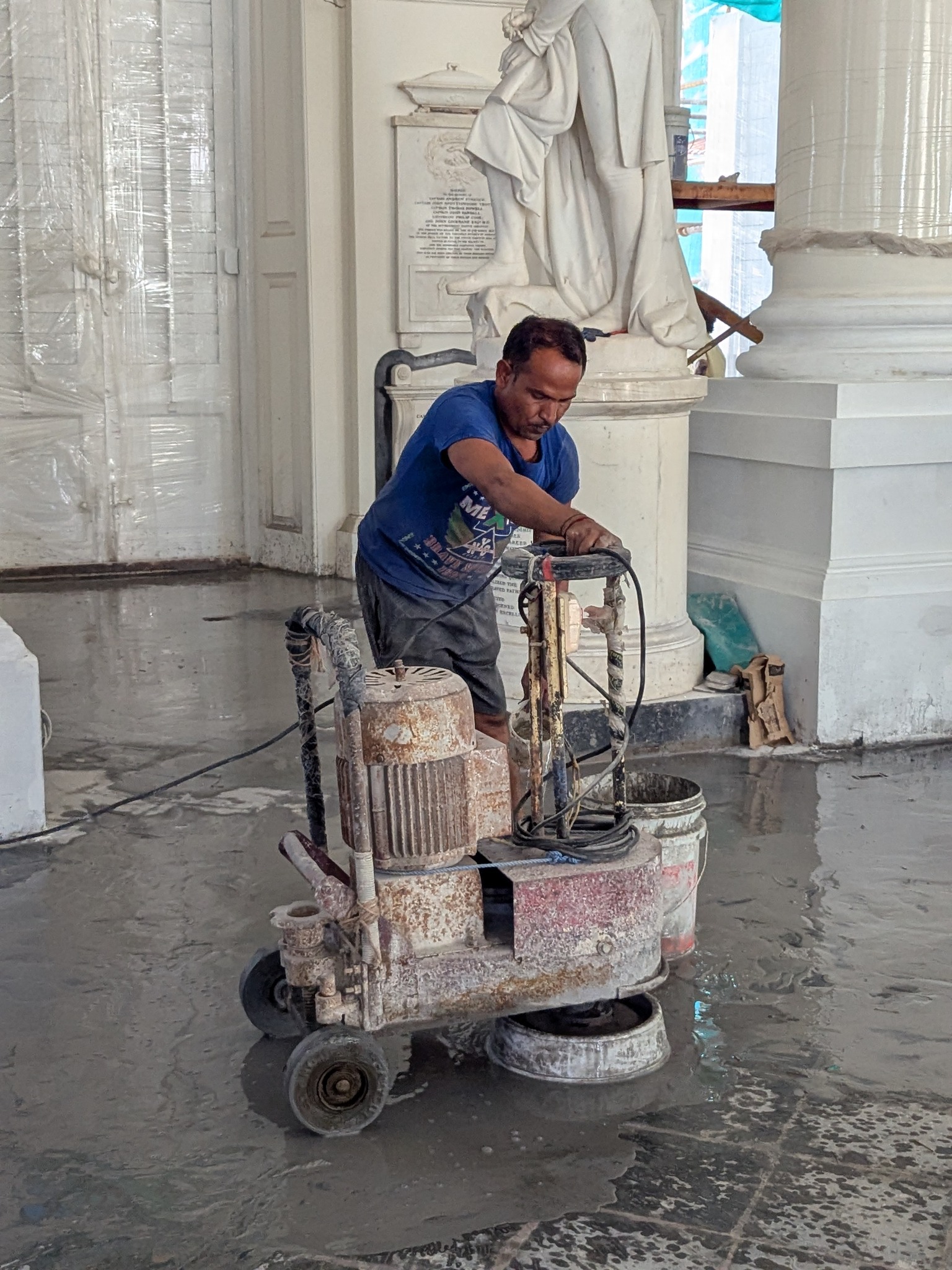 Artisan working on wood